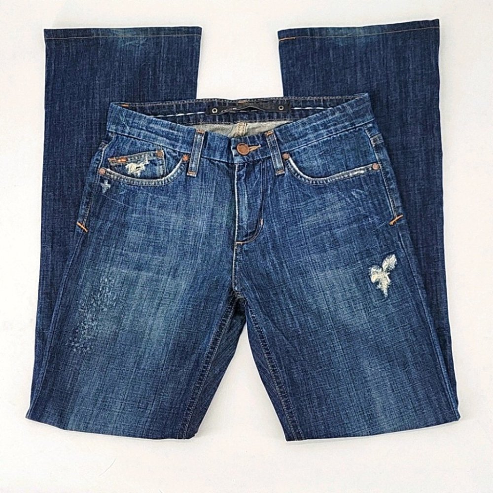 Joe's Jeans Rocker Distressed Bootcut Jeans Size 29 - Picture 7 of 14